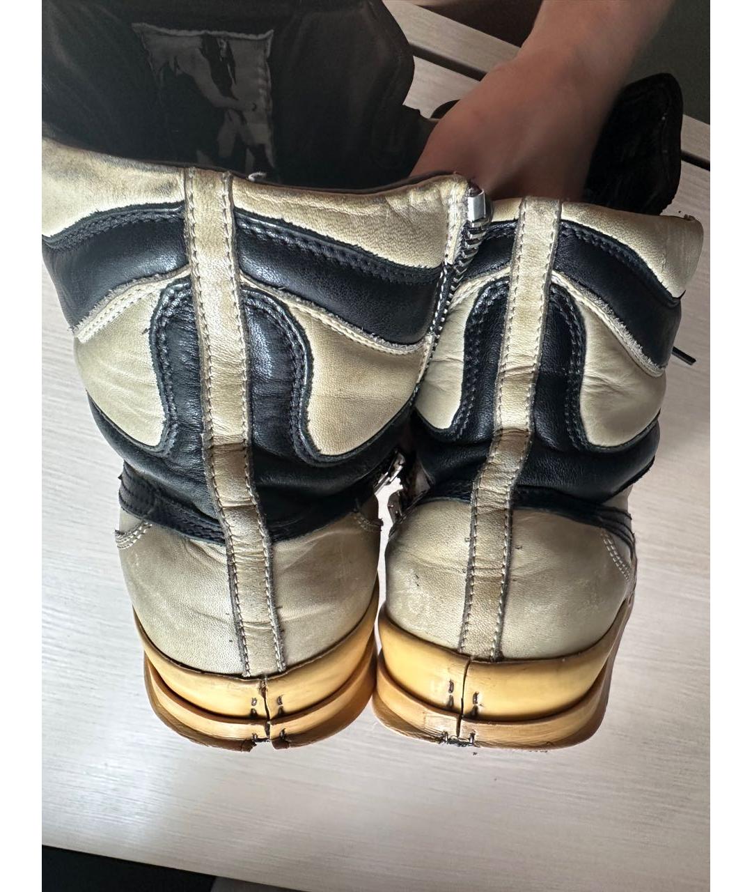 RICK OWENS Кожаные кроссовки, фото 4