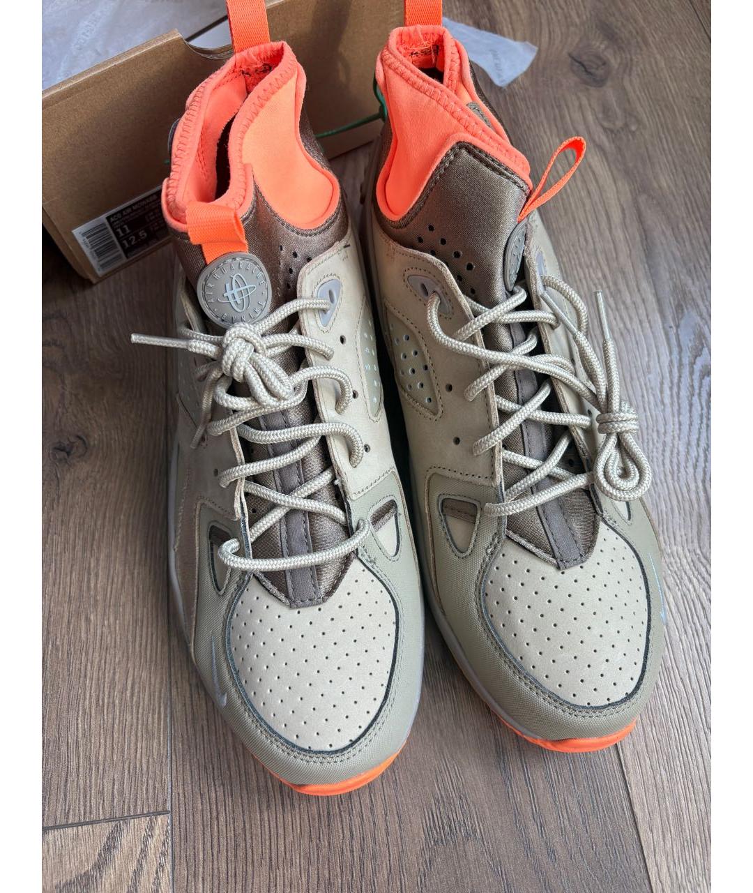 NIKE ACG Бежевые замшевые высокие кроссовки / кеды, фото 8