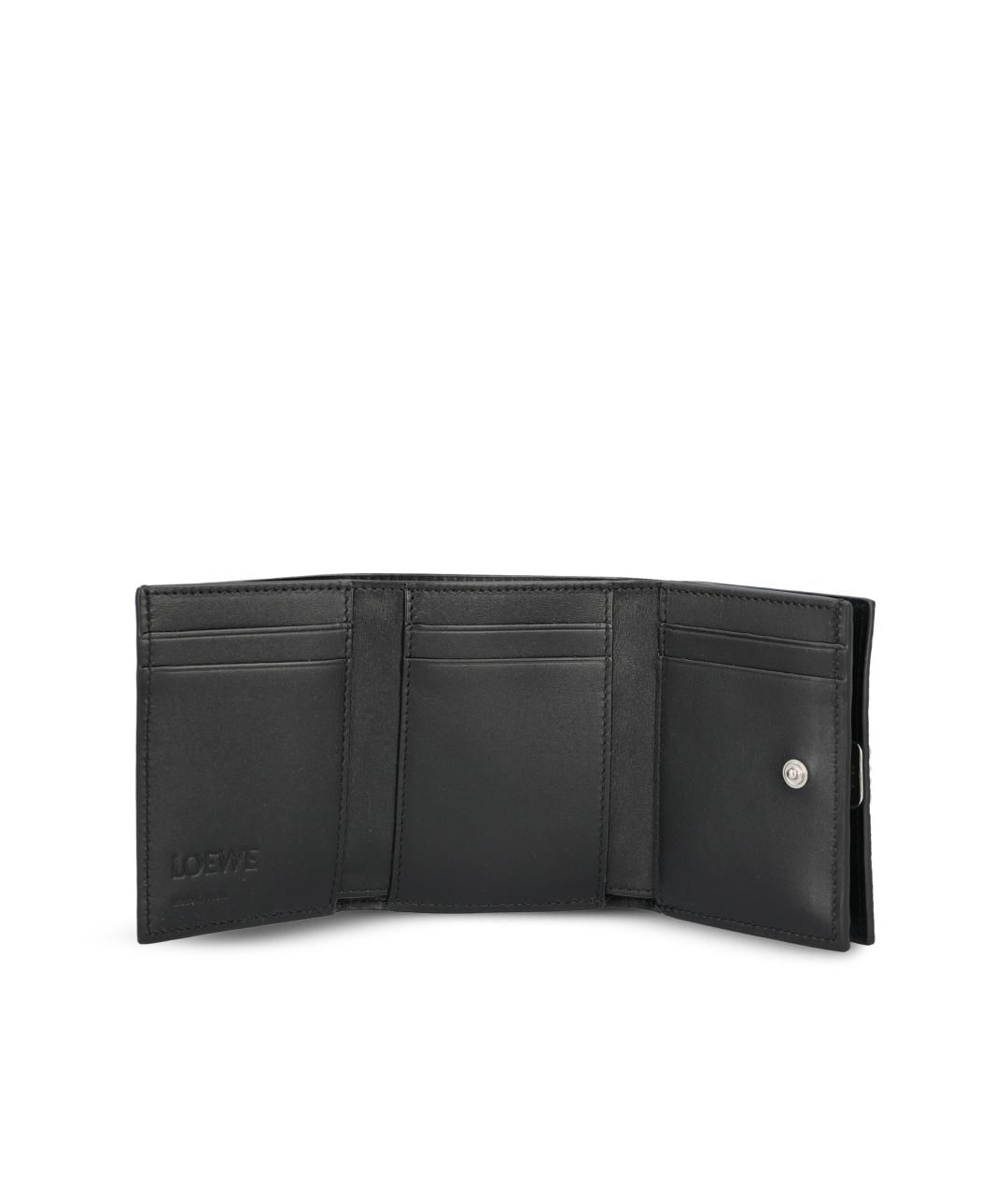 LOEWE Черный кожаный кошелек, фото 3
