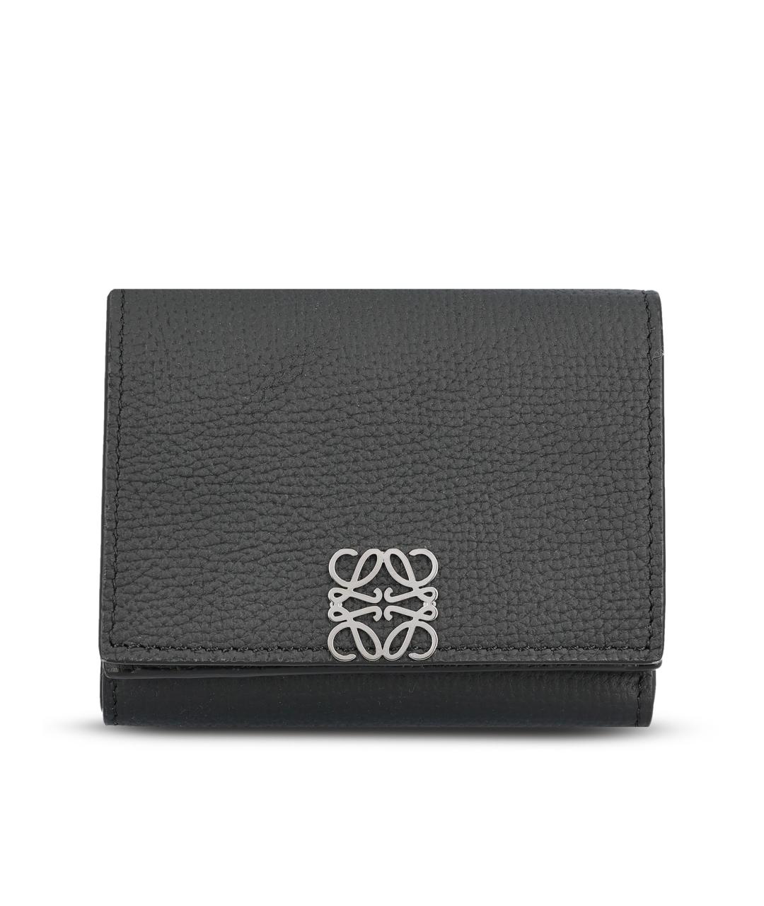 LOEWE Черный кожаный кошелек, фото 1