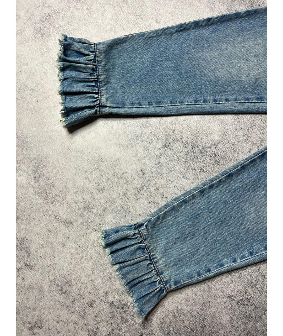 MSGM Голубые хлопковые прямые джинсы, фото 4