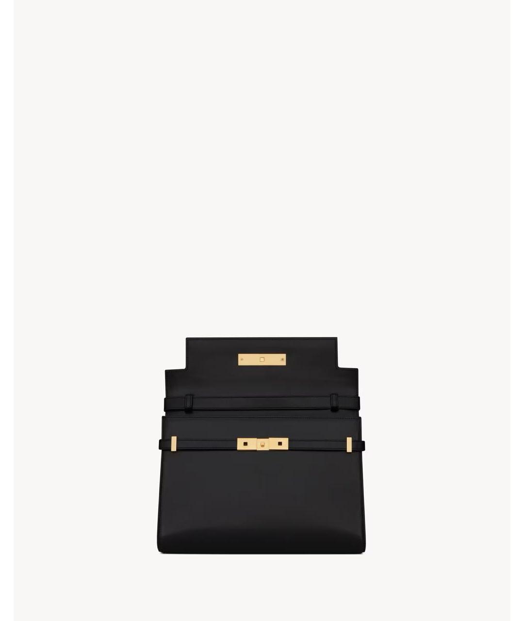 SAINT LAURENT Черная кожаная сумка через плечо, фото 4