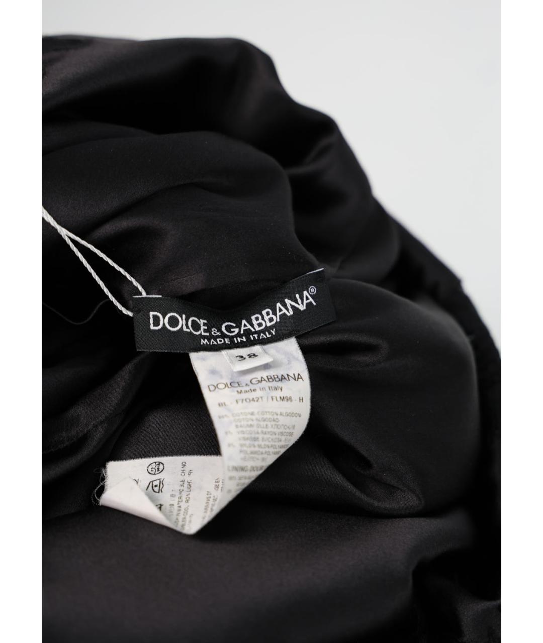 DOLCE&GABBANA Черная хлопковая блузы, фото 5
