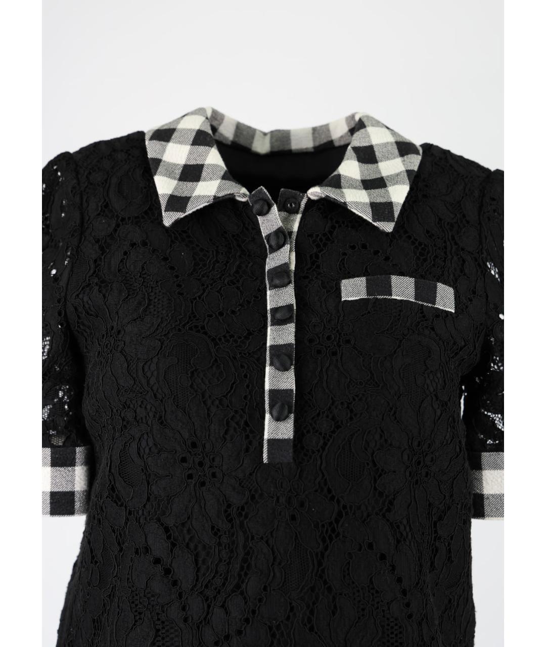DOLCE&GABBANA Черная хлопковая блузы, фото 3