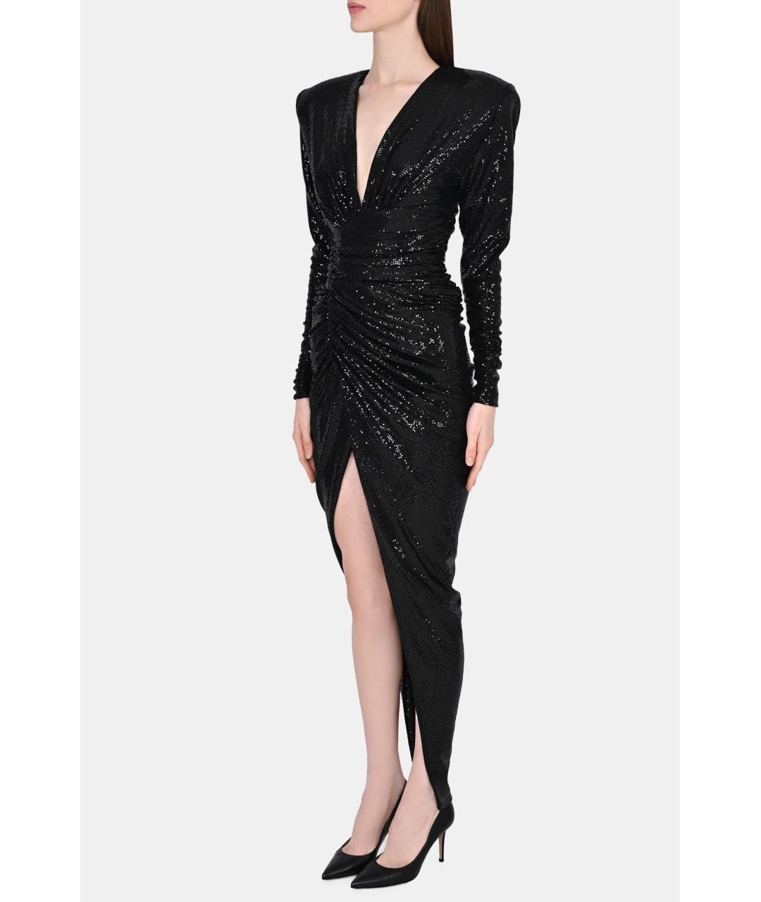 ALEXANDRE VAUTHIER Черное вискозное вечернее платье, фото 2