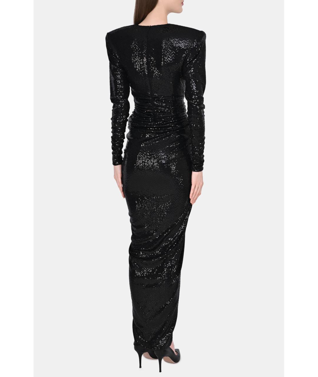 ALEXANDRE VAUTHIER Черное вискозное вечернее платье, фото 4