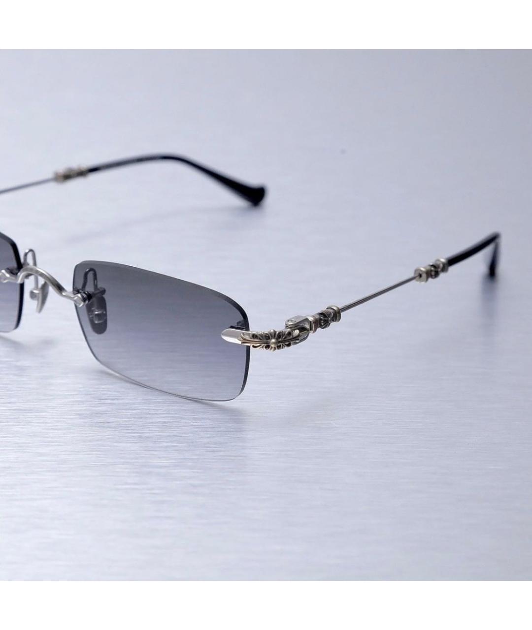 CHROME HEARTS Серебряные металлические солнцезащитные очки, фото 2