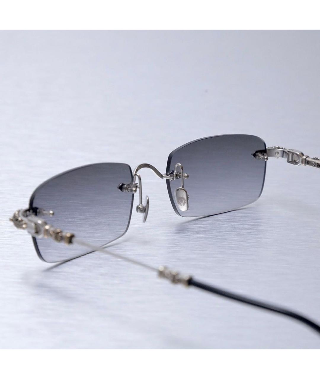 CHROME HEARTS Серебряные металлические солнцезащитные очки, фото 4