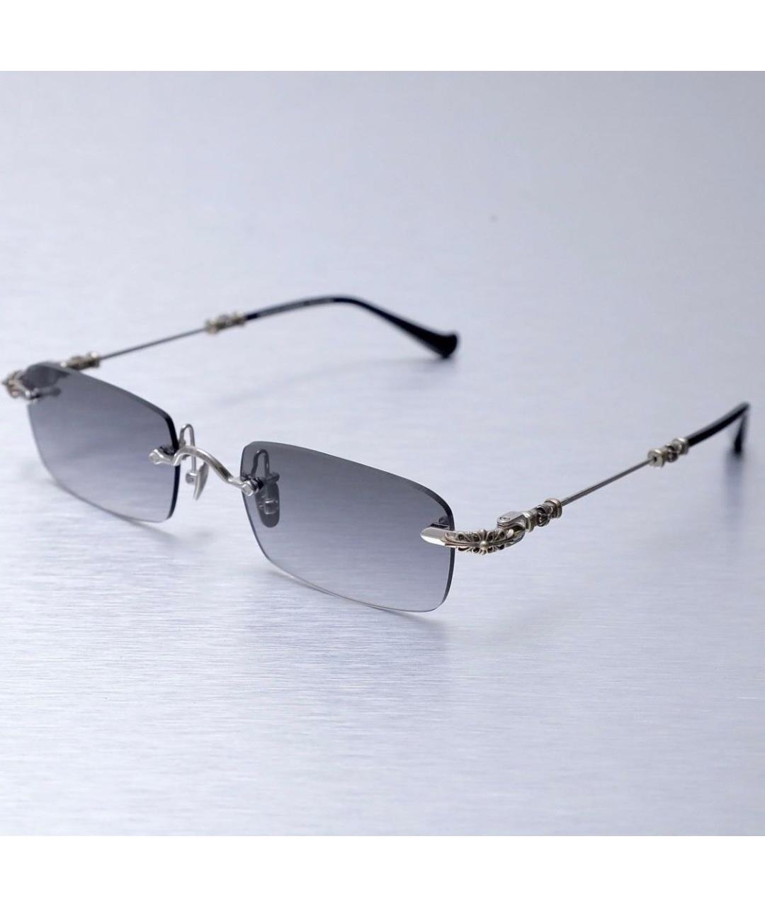 CHROME HEARTS Серебряные металлические солнцезащитные очки, фото 9