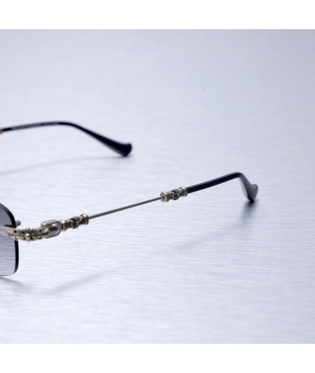 CHROME HEARTS Серебряные металлические солнцезащитные очки, фото 3