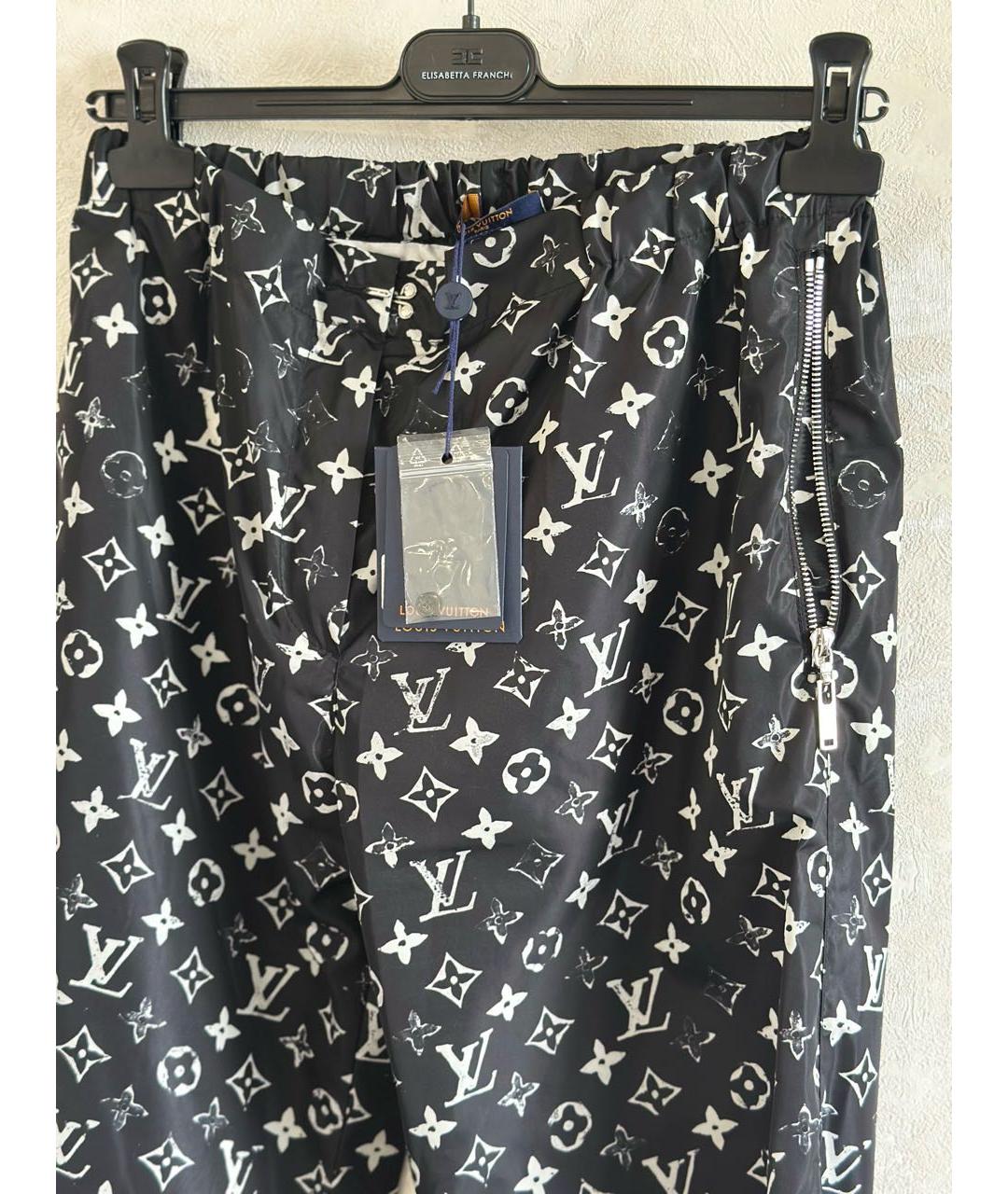 LOUIS VUITTON Черные полиамидовые брюки широкие, фото 3