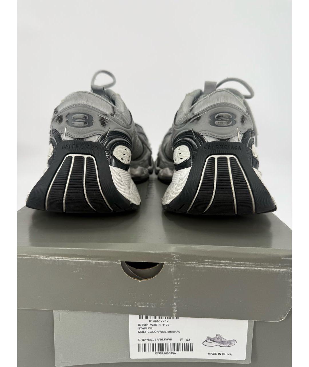 BALENCIAGA Серые низкие кроссовки / кеды, фото 4