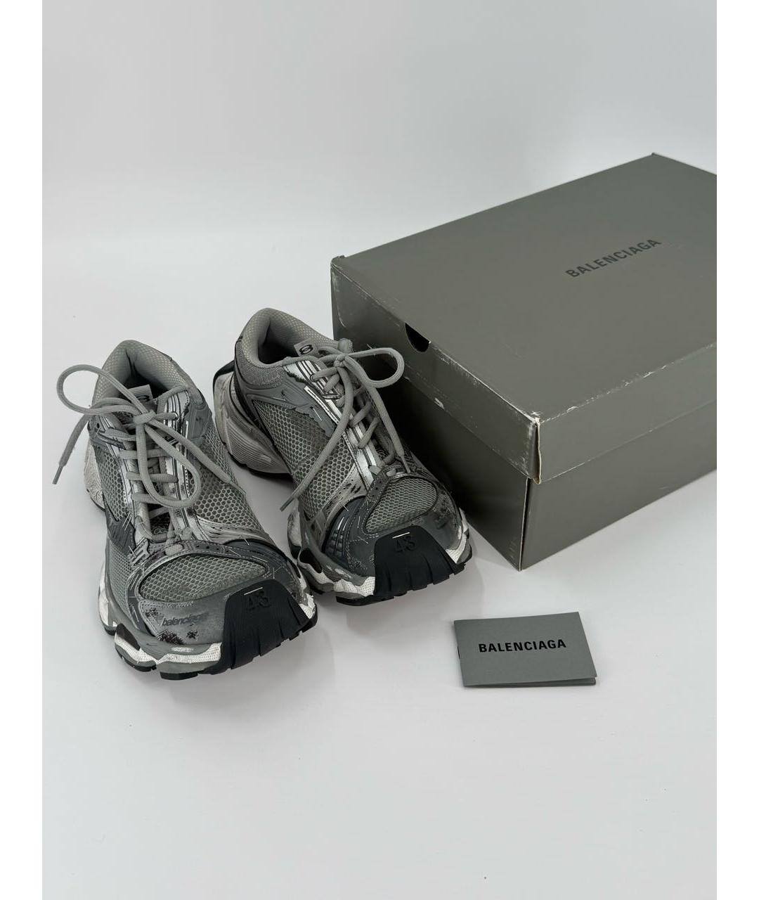 BALENCIAGA Серые низкие кроссовки / кеды, фото 5