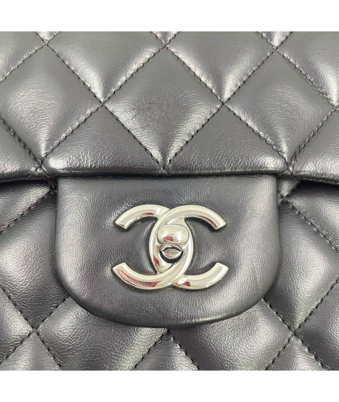 CHANEL Черная кожаная сумка через плечо, фото 8