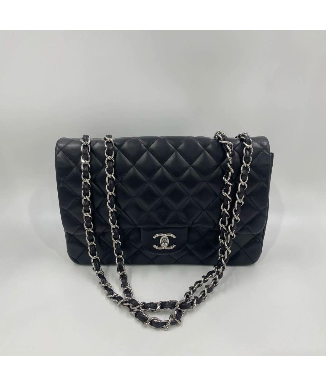 CHANEL Черная кожаная сумка через плечо, фото 2