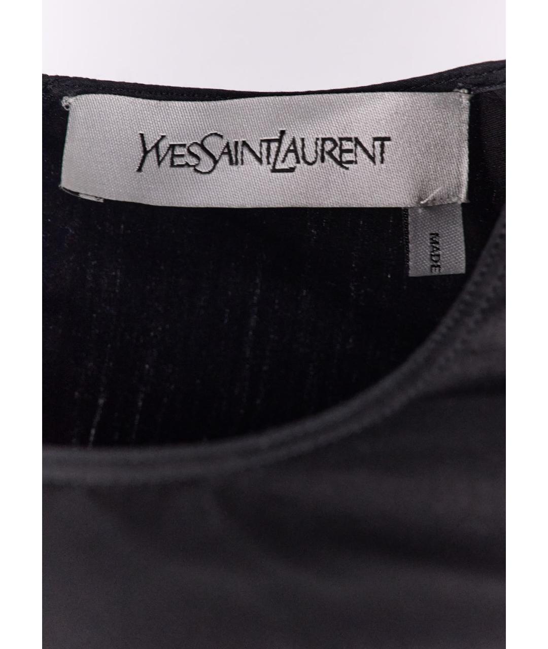 SAINT LAURENT Черная хлопковая блузы, фото 4