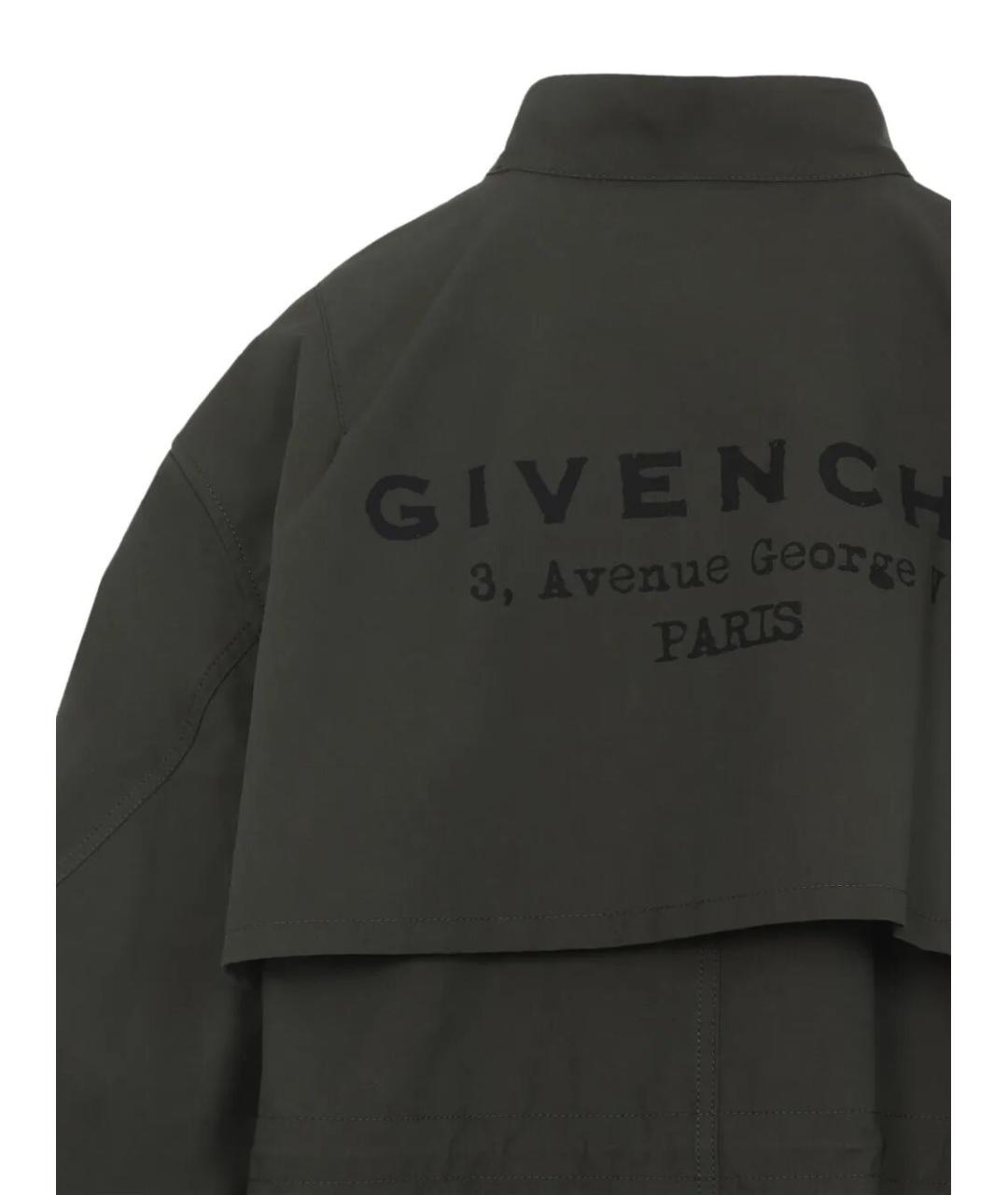 GIVENCHY Антрацитовый хлопковый тренч/плащ, фото 4