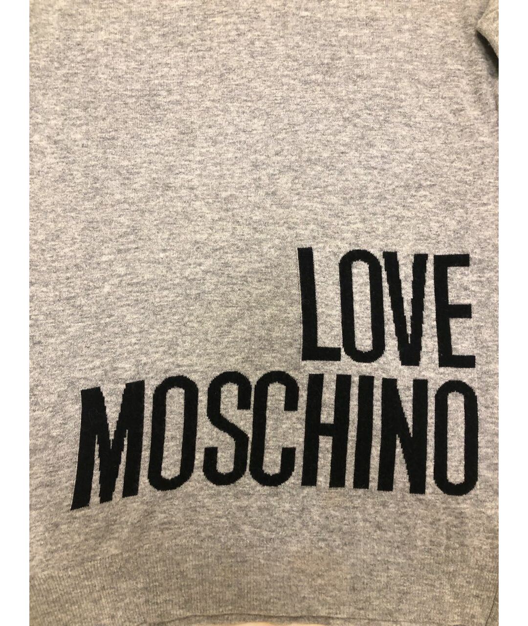 LOVE MOSCHINO Серый полиамидовый джемпер / свитер, фото 4