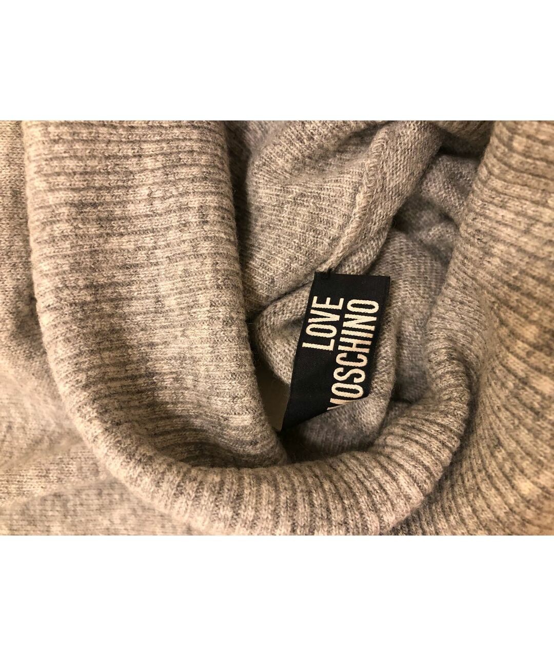 LOVE MOSCHINO Серый полиамидовый джемпер / свитер, фото 3