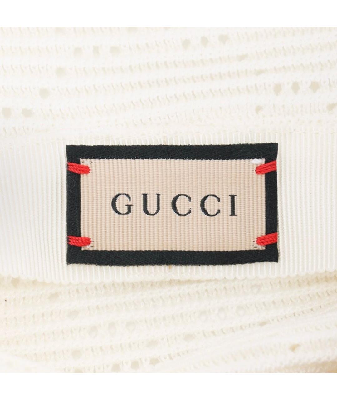 GUCCI Белая хлопковая панама, фото 5