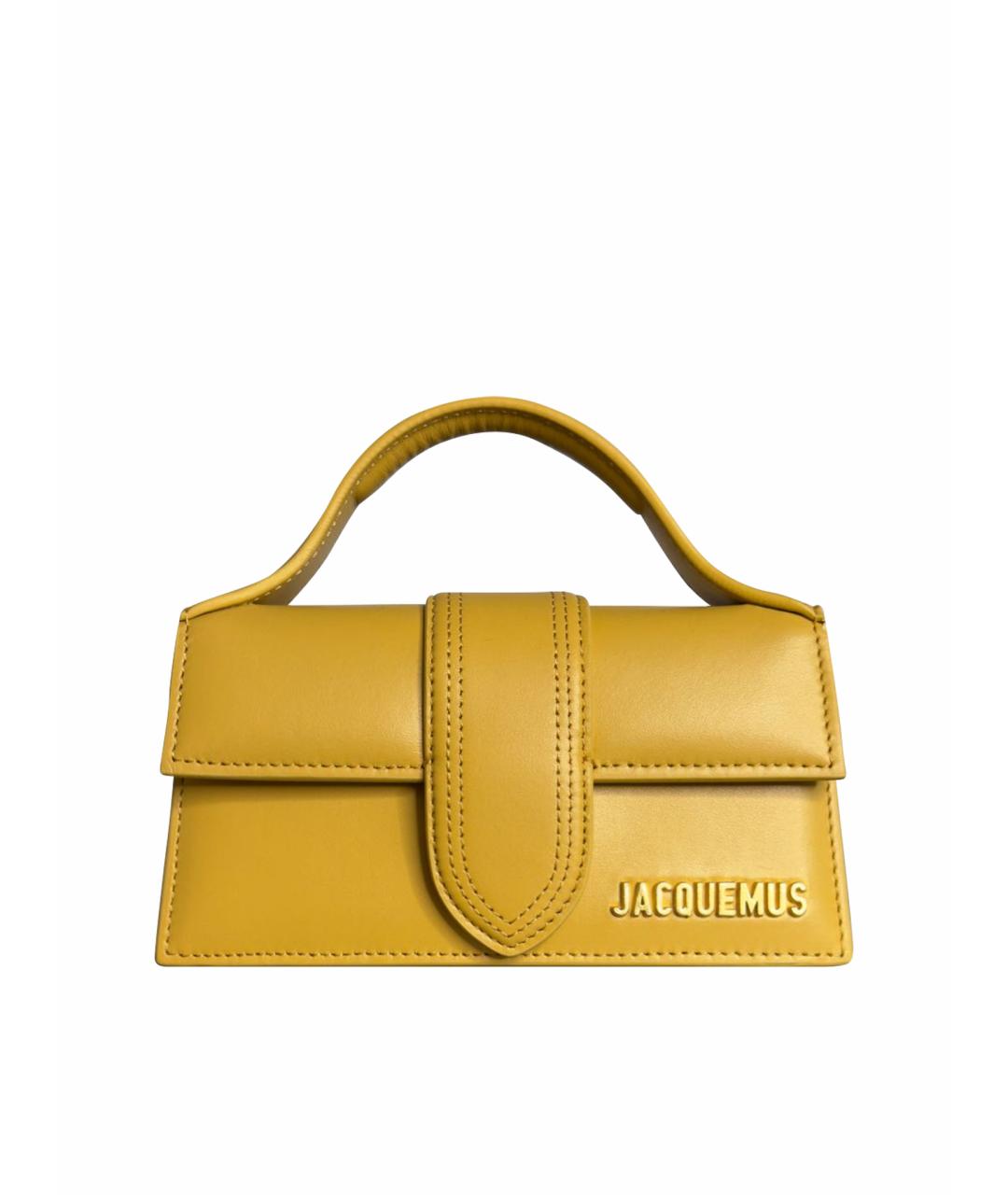 JACQUEMUS Желтая кожаная сумка через плечо, фото 1
