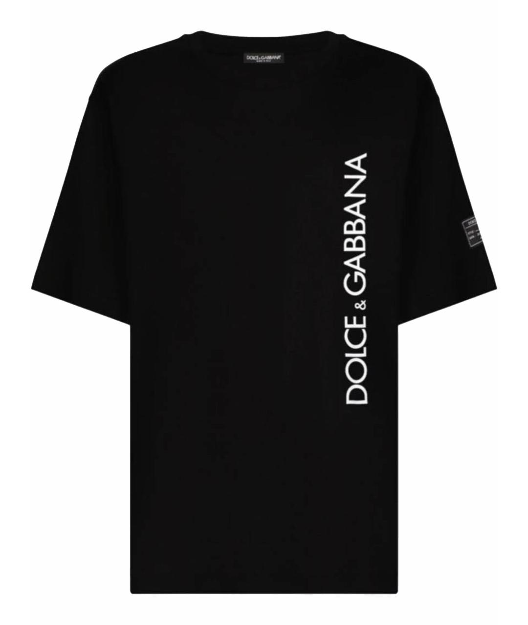 DOLCE&GABBANA Черная хлопковая футболка, фото 1