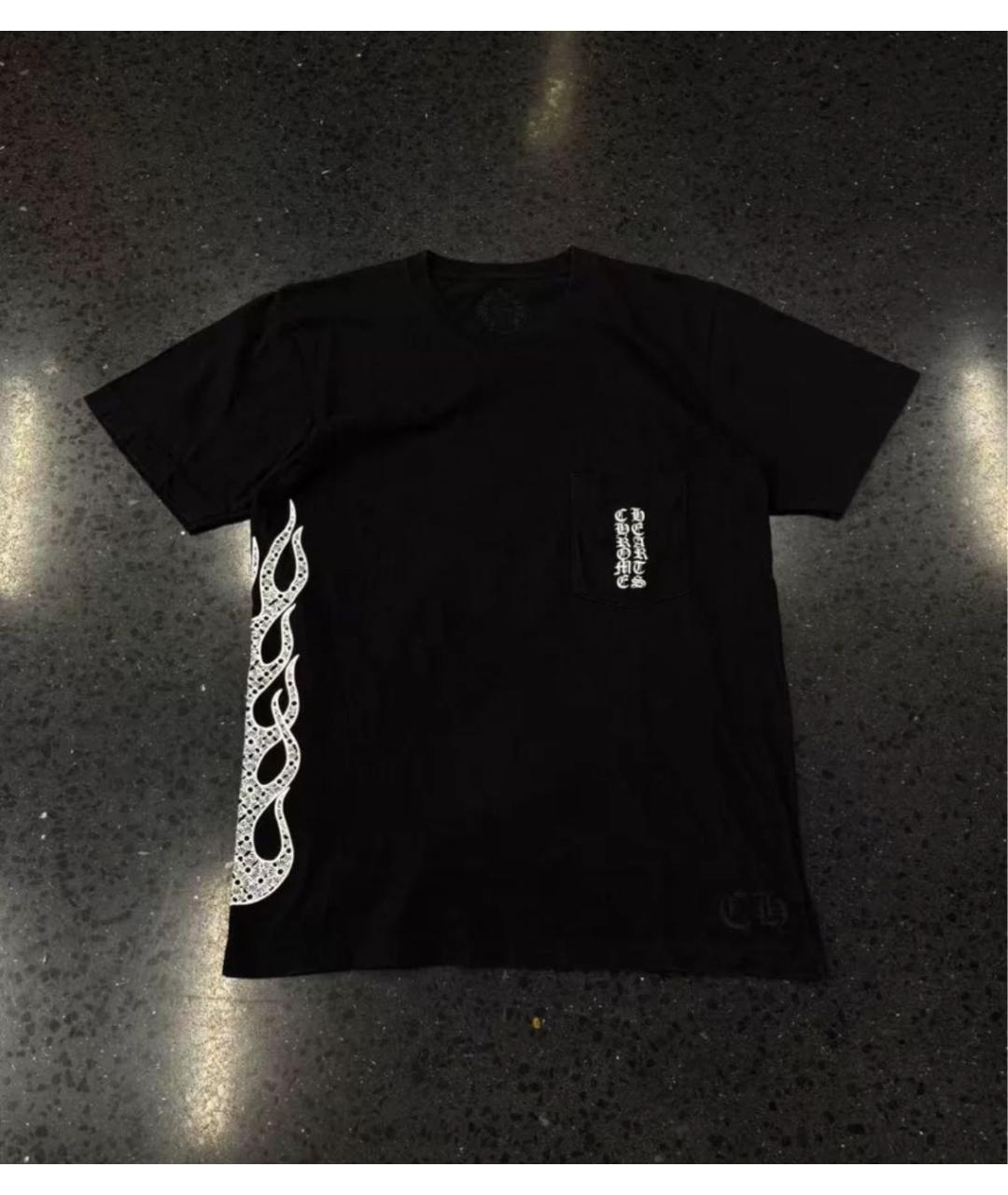 CHROME HEARTS Черная хлопковая футболка, фото 6