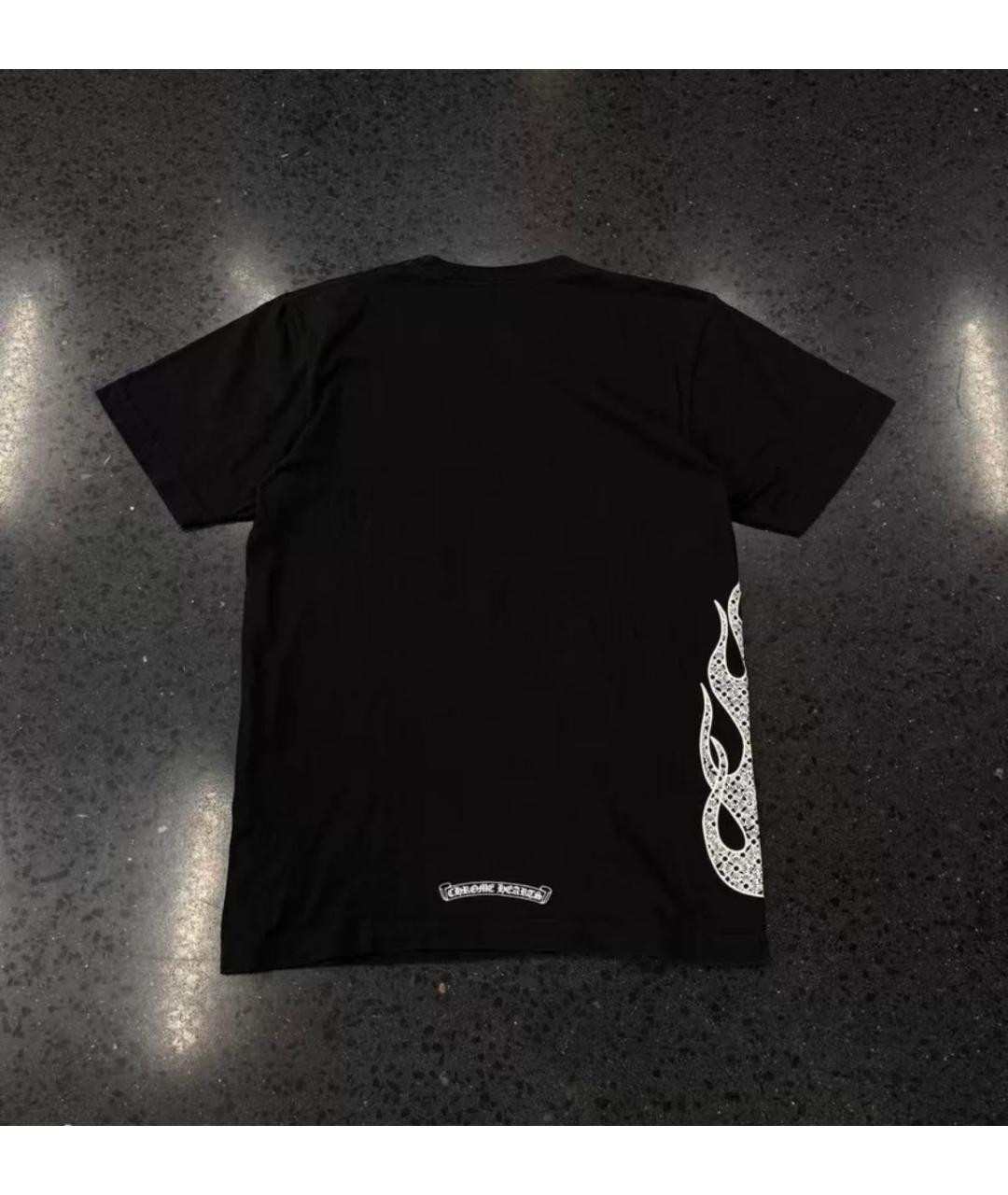 CHROME HEARTS Черная хлопковая футболка, фото 2