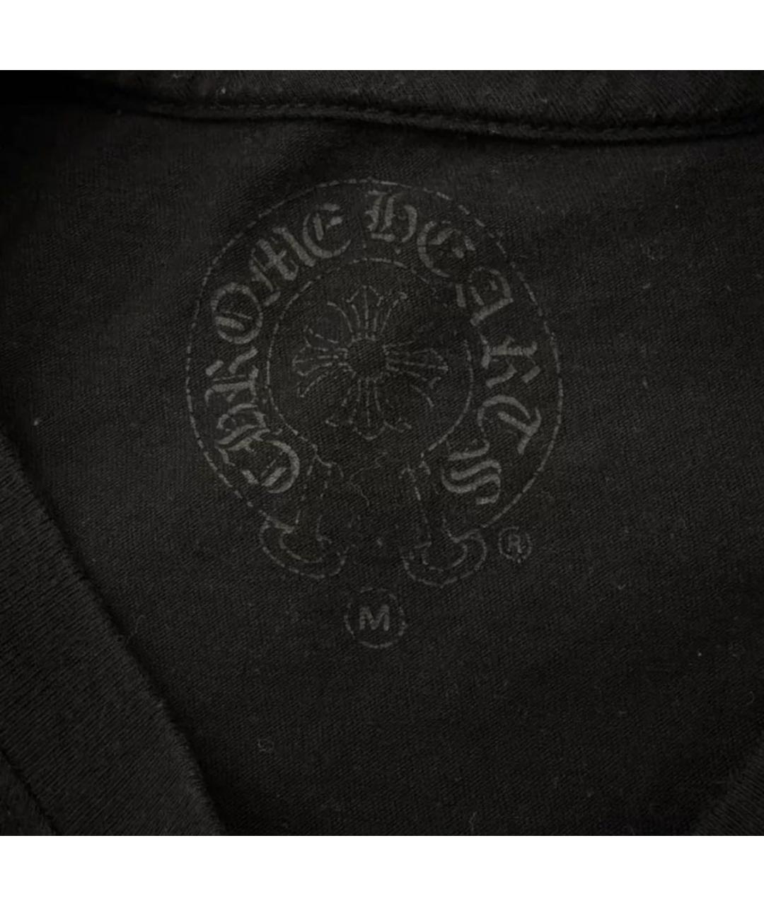 CHROME HEARTS Черная хлопковая футболка, фото 4