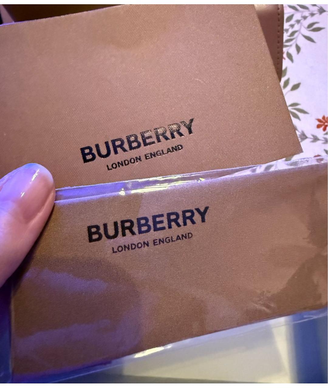BURBERRY Золотые металлические солнцезащитные очки, фото 6