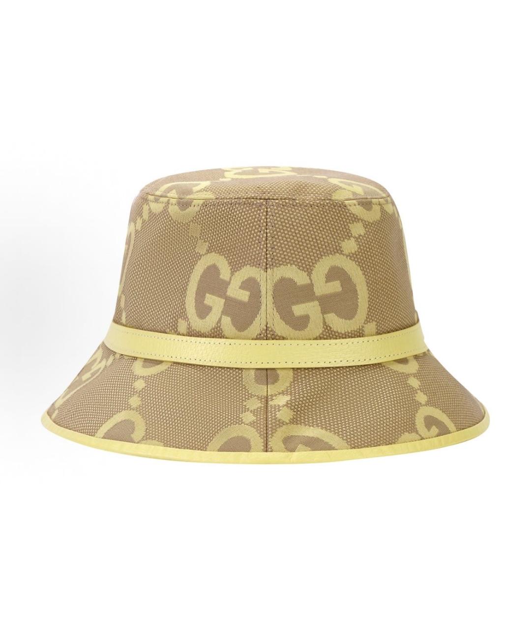 GUCCI Желтая хлопковая панама, фото 2