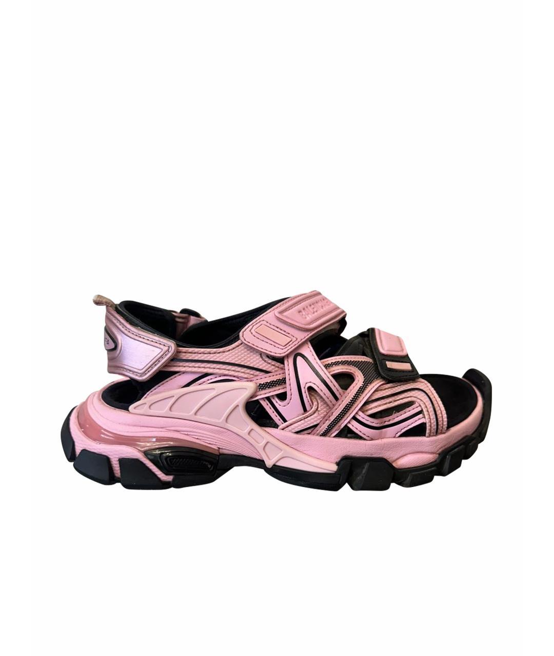 BALENCIAGA Розовые резиновые сандалии, фото 1