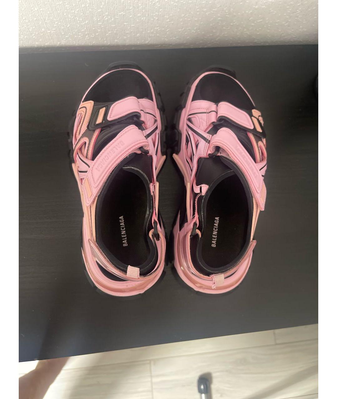 BALENCIAGA Розовые резиновые сандалии, фото 4