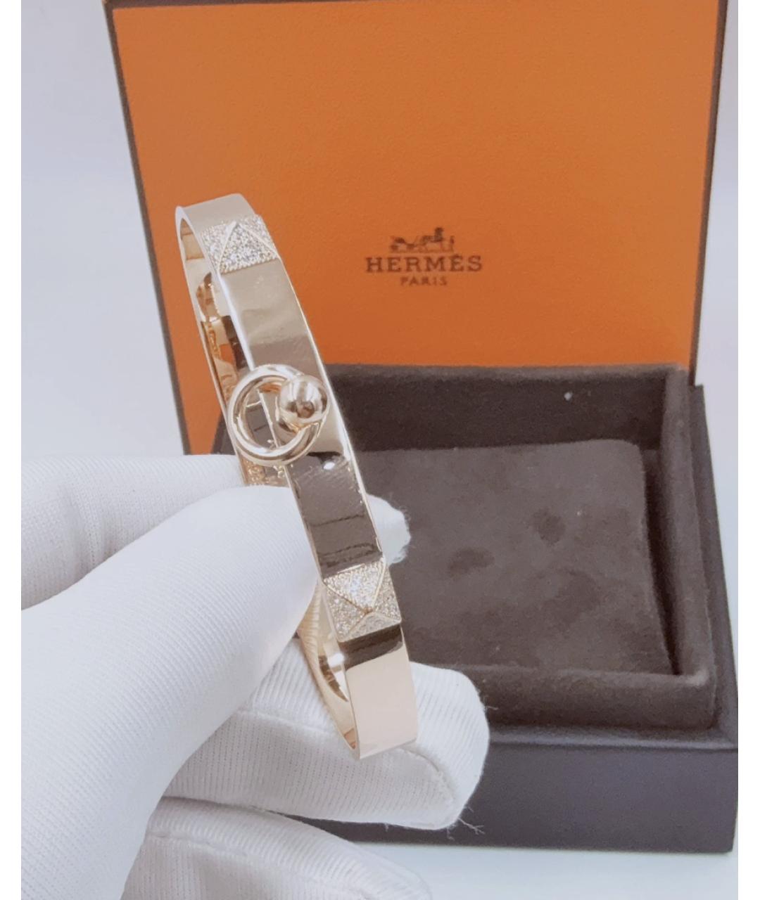 HERMES Золотой браслет из розового золота, фото 4