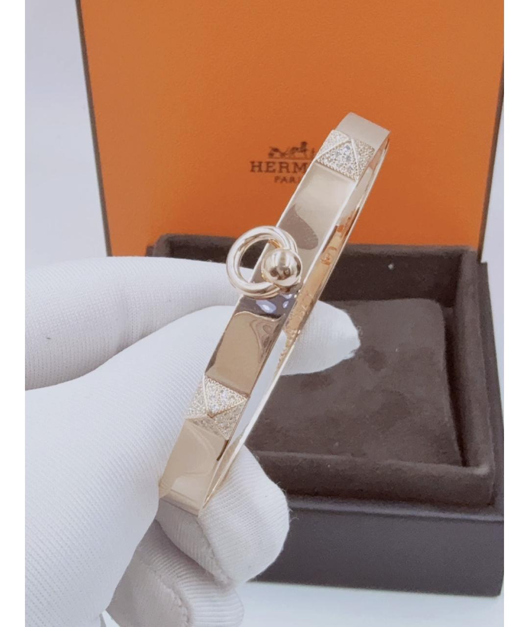 HERMES Золотой браслет из розового золота, фото 5
