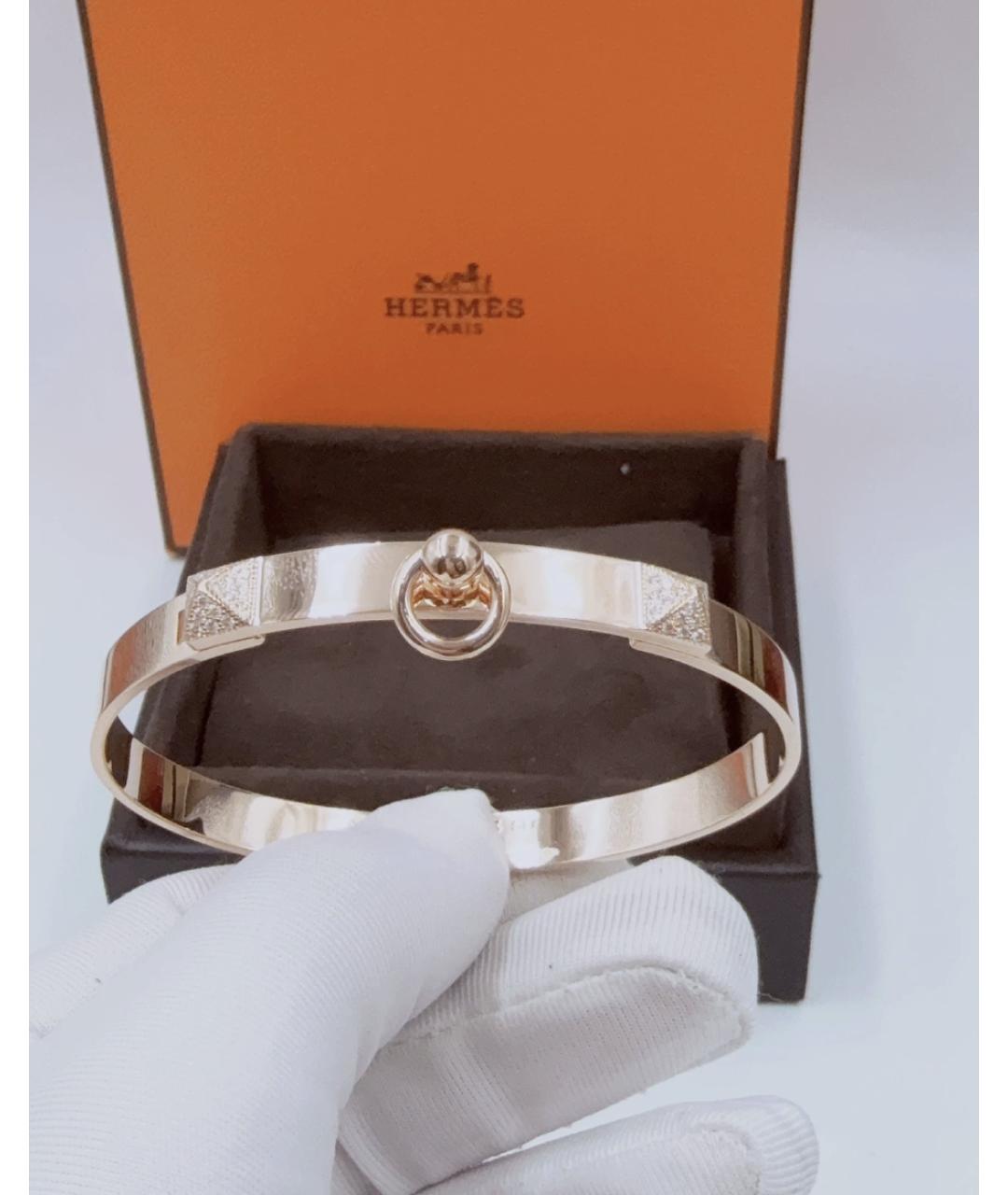 HERMES Золотой браслет из розового золота, фото 3
