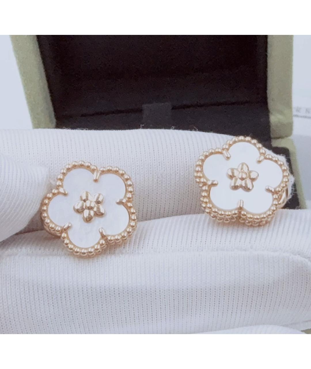 VAN CLEEF & ARPELS Белые серьги из розового золота, фото 4