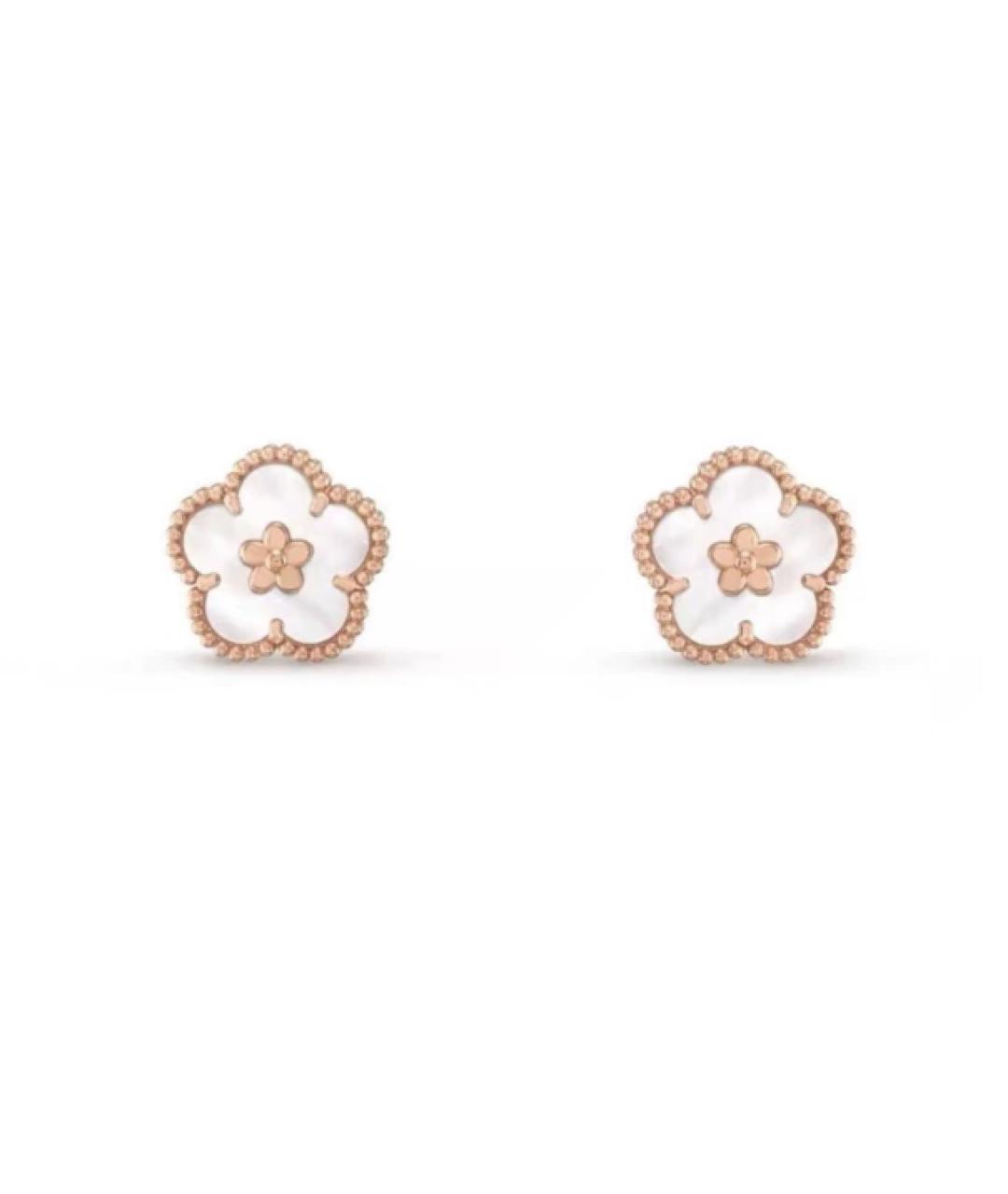 VAN CLEEF & ARPELS Белые серьги из розового золота, фото 7