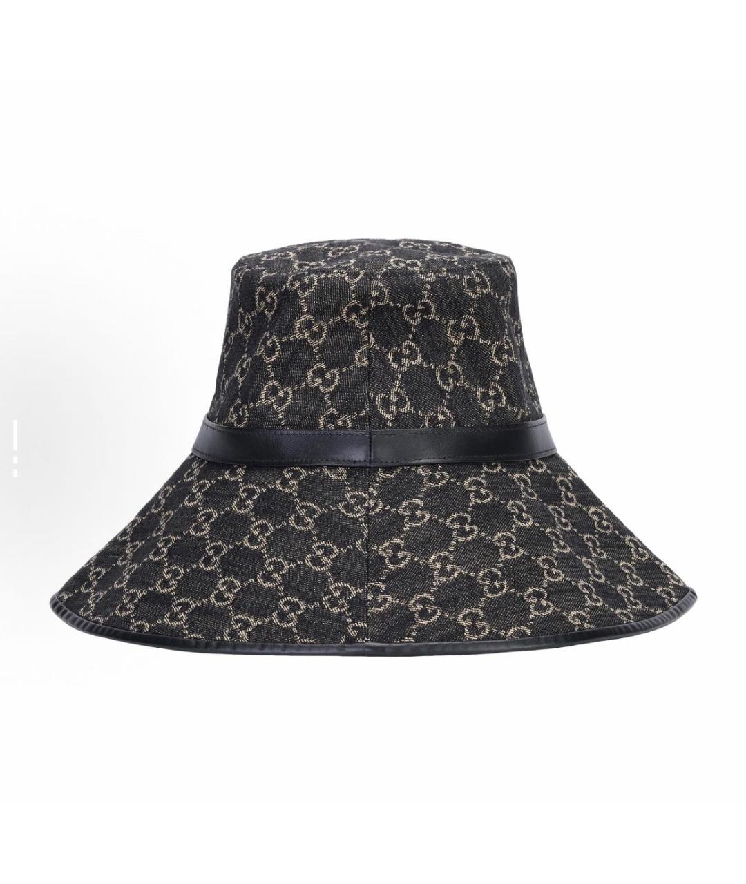 GUCCI Черная хлопковая панама, фото 3