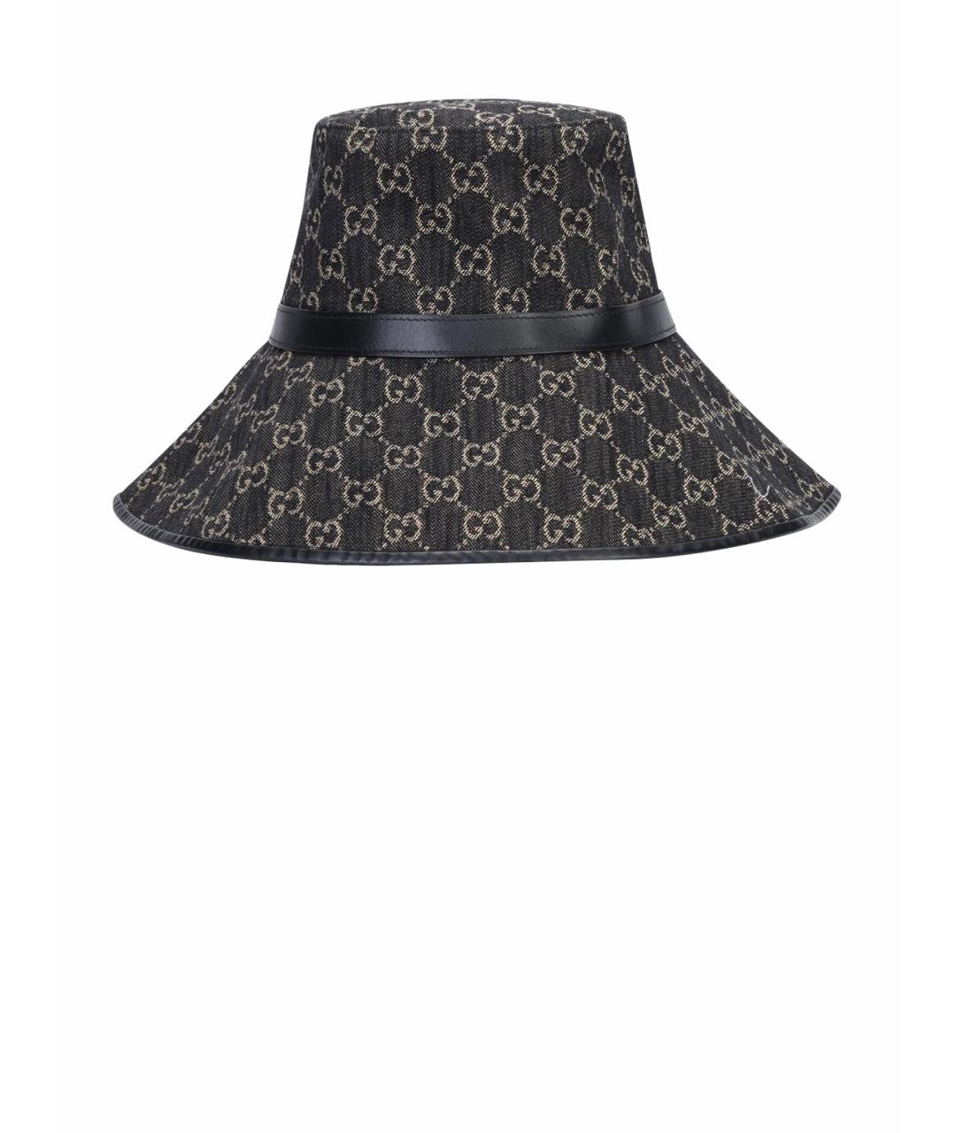 GUCCI Черная хлопковая панама, фото 1