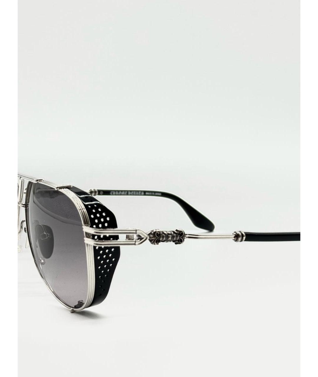 CHROME HEARTS Черные металлические солнцезащитные очки, фото 5