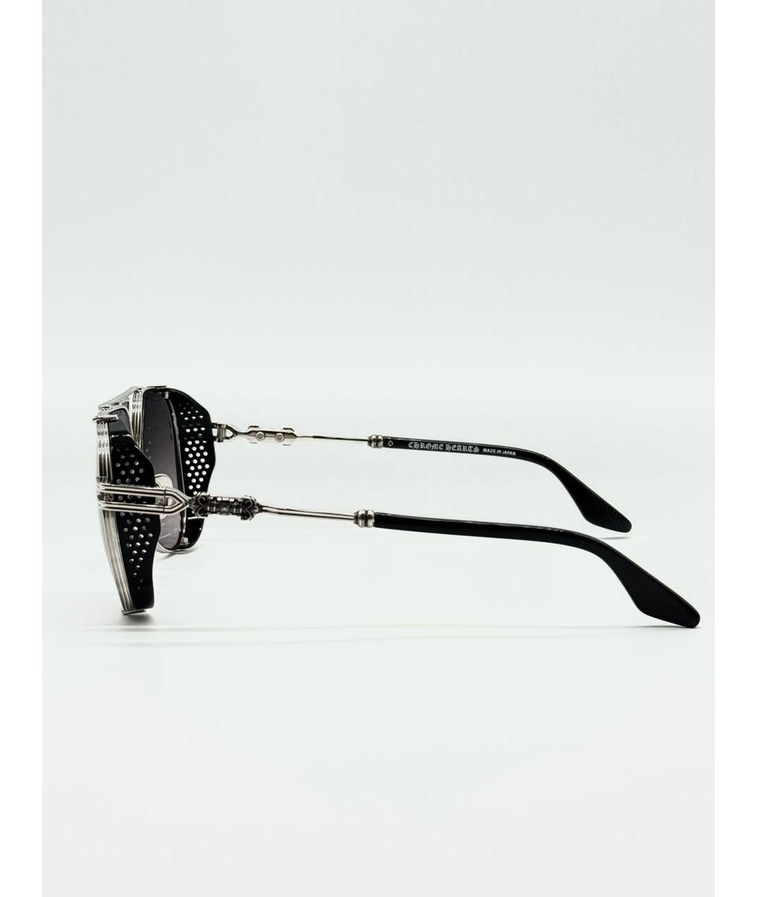 CHROME HEARTS Черные металлические солнцезащитные очки, фото 4