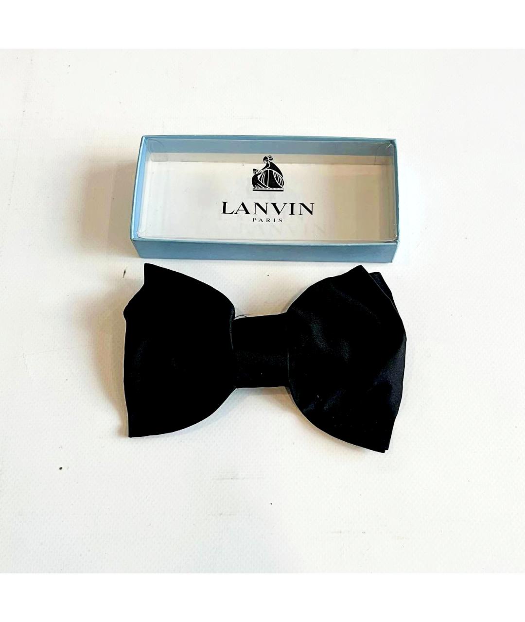 LANVIN Черный шелковый воротник, фото 8