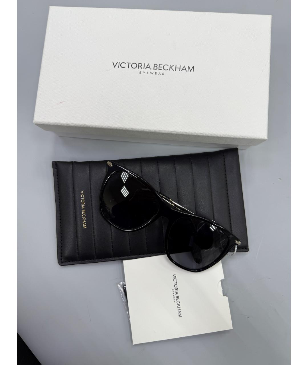VICTORIA BECKHAM Черные пластиковые солнцезащитные очки, фото 6