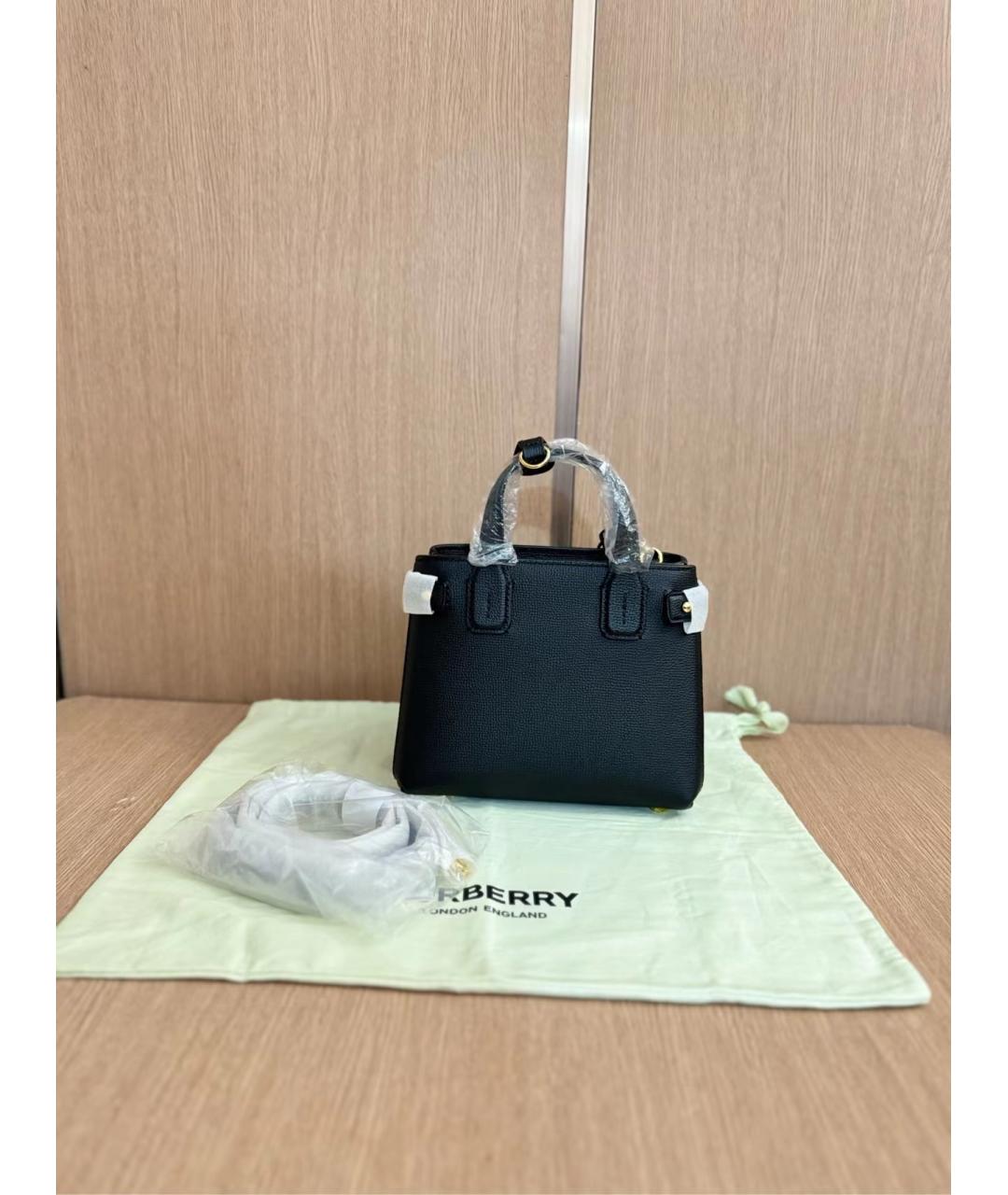 BURBERRY Черная кожаная сумка через плечо, фото 3