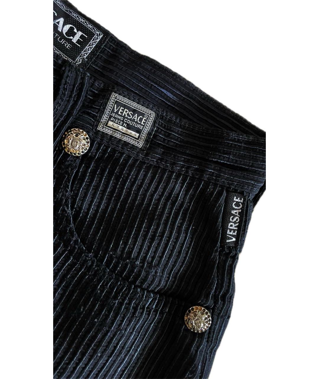VERSACE JEANS COUTURE Черные хлопковые джинсы слим, фото 4