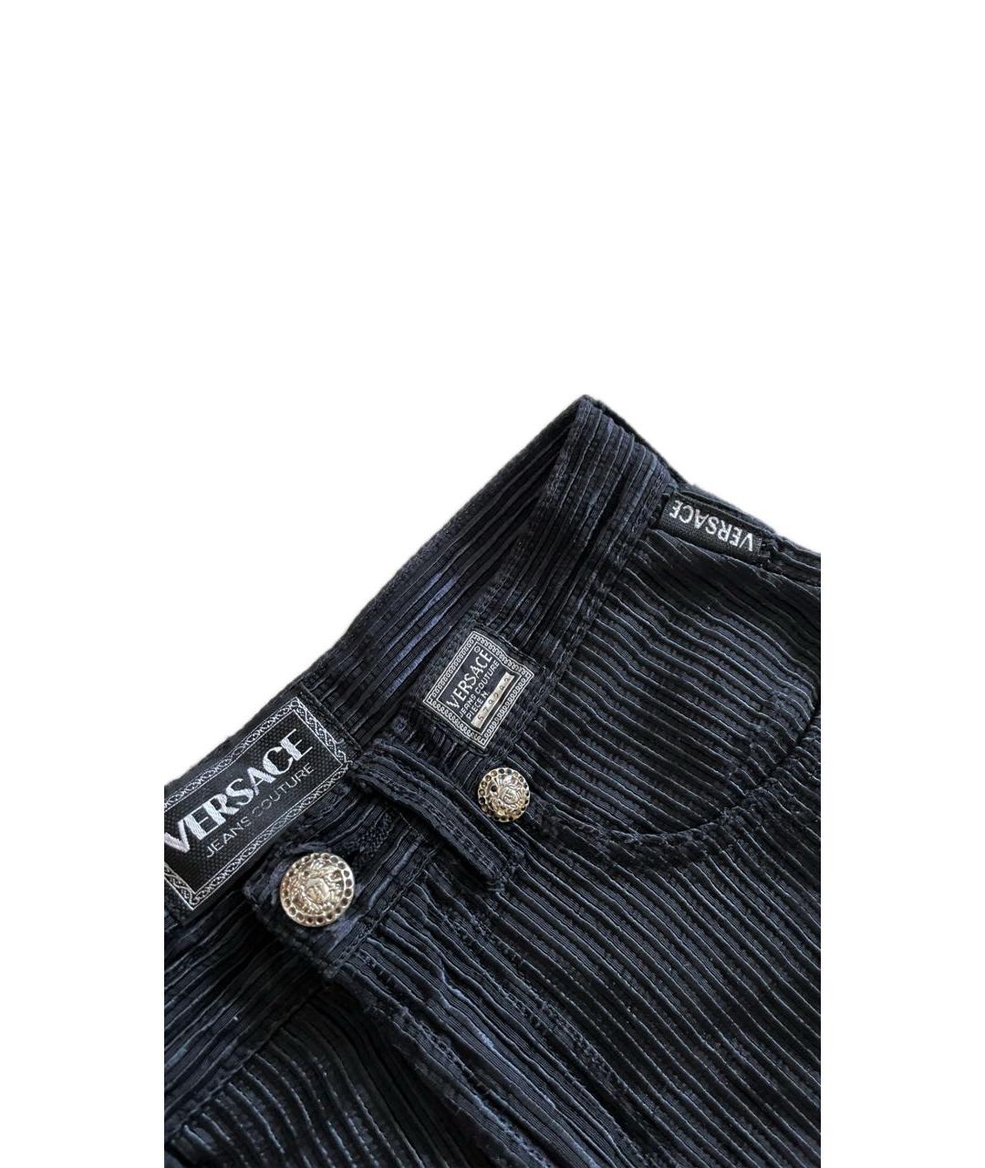 VERSACE JEANS COUTURE Черные хлопковые джинсы слим, фото 5