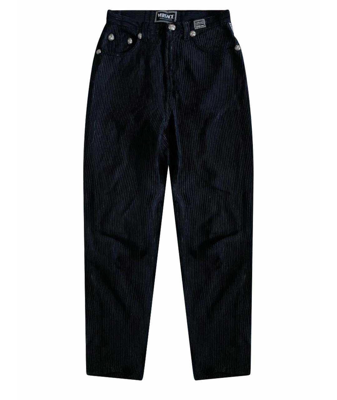 VERSACE JEANS COUTURE Черные хлопковые джинсы слим, фото 1
