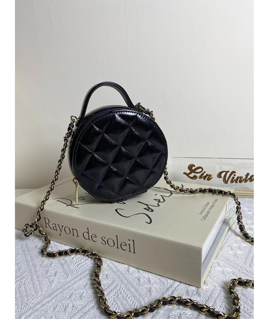 CHANEL Черная кожаная сумка через плечо, фото 6
