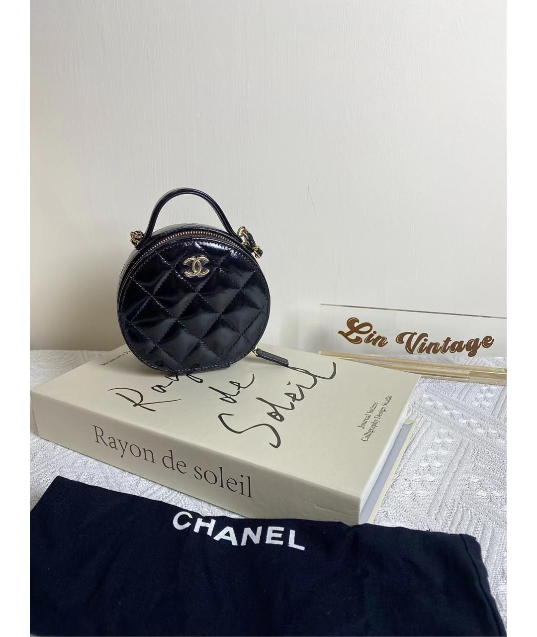 CHANEL Черная кожаная сумка через плечо, фото 3